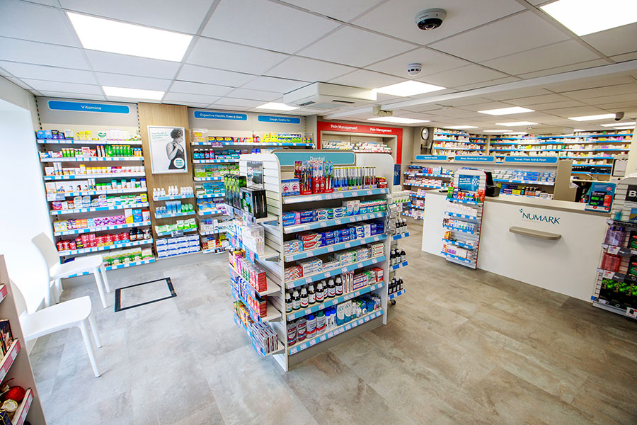 Oswestry pharmacy with waiting area