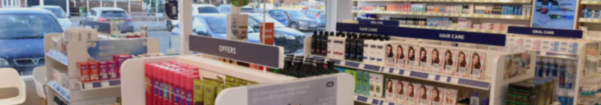Interior of Oswestry pharmacy