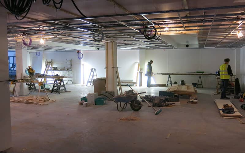 Shopfitting being carried out in Oswestry